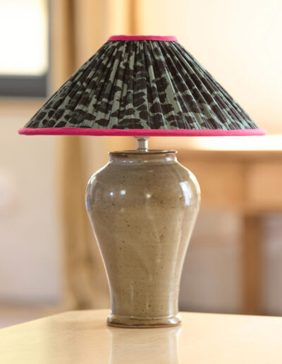 abat jour en soie plissé